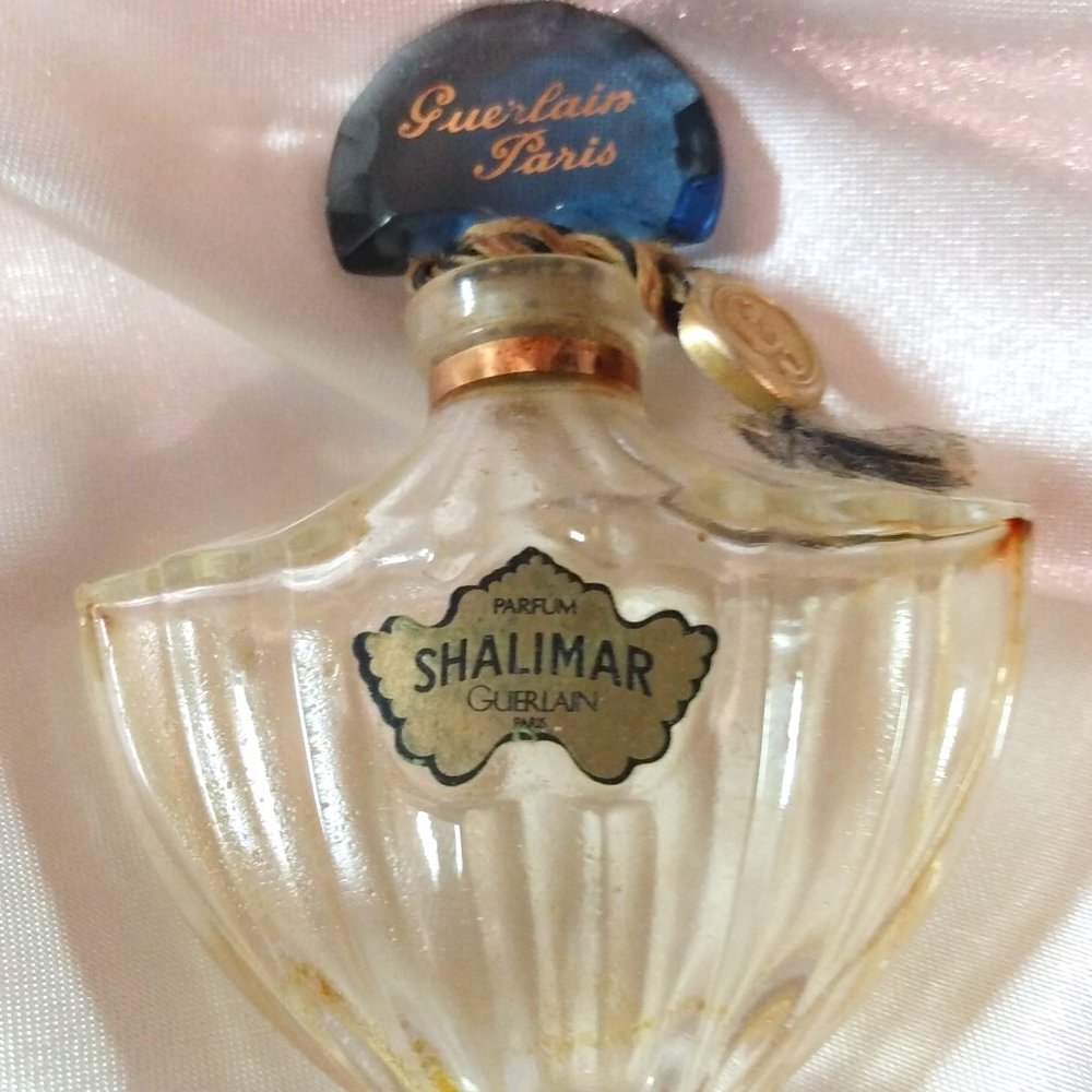 Guerlain Paris Shalimar Vintage Perfume bottle empty